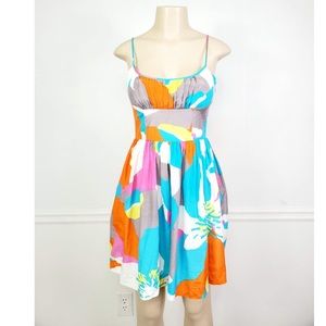 Trina Turk Fit and Flare Spaghetti Strap Dress